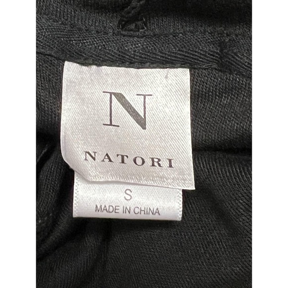 Natori Poncho Top Womens Small Black Cowl Neck Dolman Sleeve Relaxed Knit - Picture 2 of 8